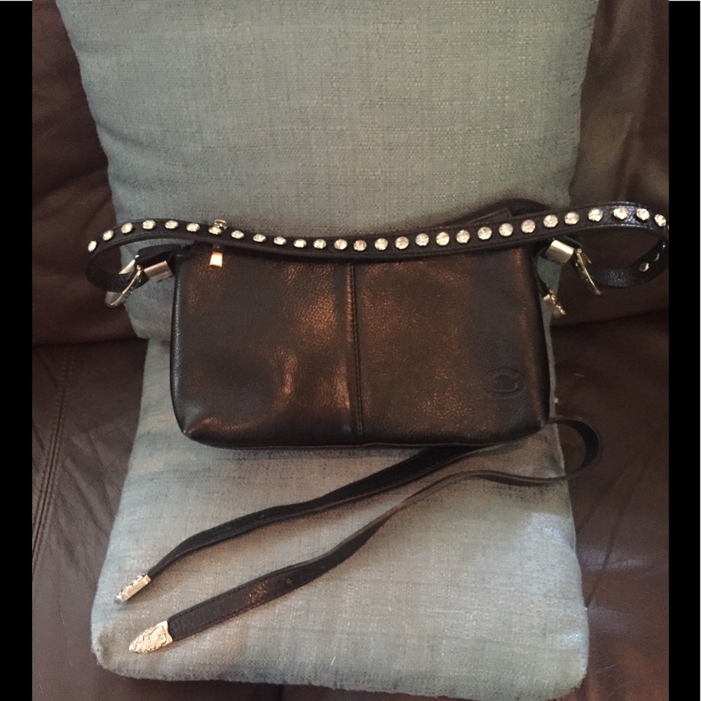 Black leather purse